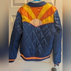 Classic Rock Couture Navy Rising Sun Bomber Jacket